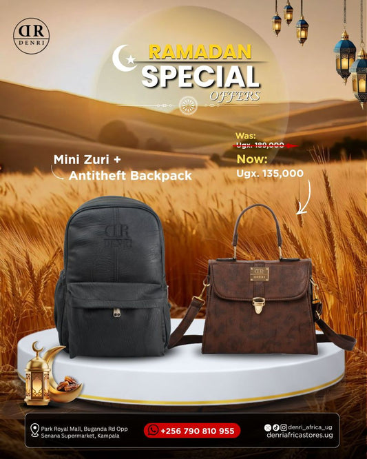 Denri Mini Zuri + Antitheft Backpack
