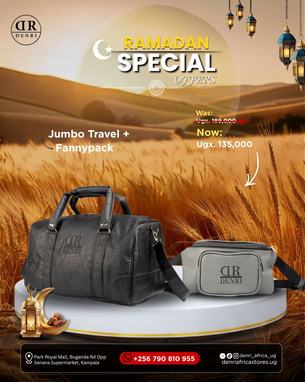 Denri Jumbo Travel + Fannypack