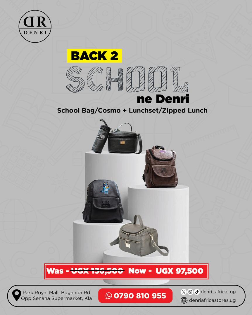 School Bag or Cosmo + Lunchset or Zipped Lunchset