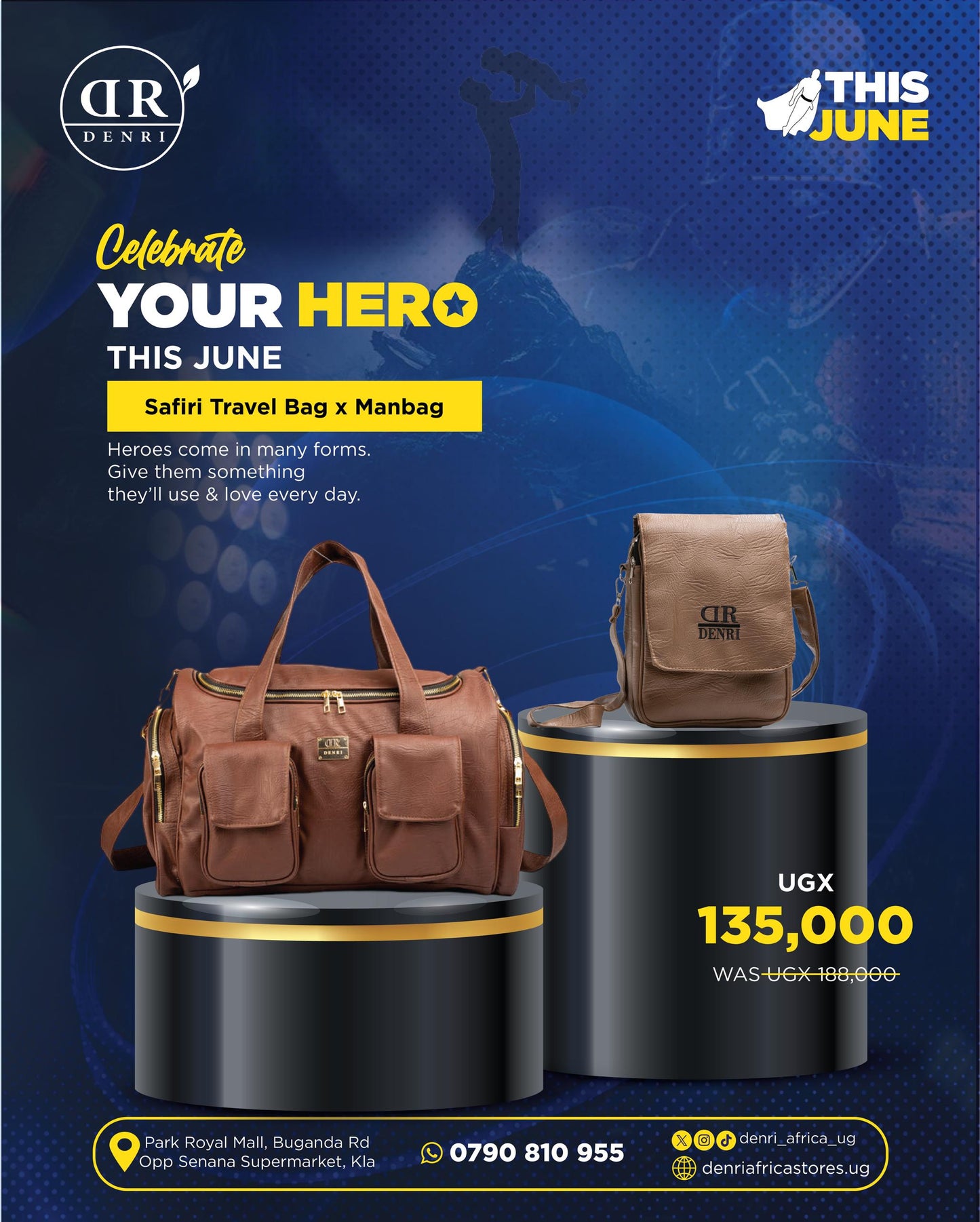 Safiri Travel Bag + Man Bag