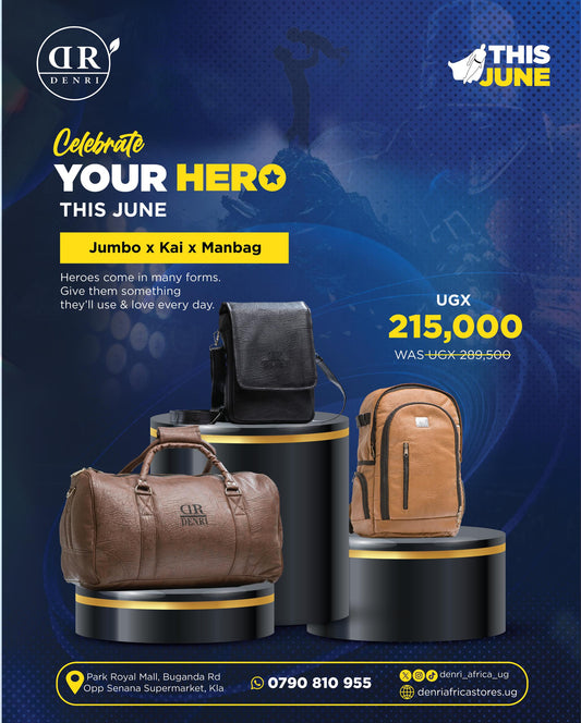 Jumbo + Kai Backpack + Man Bag